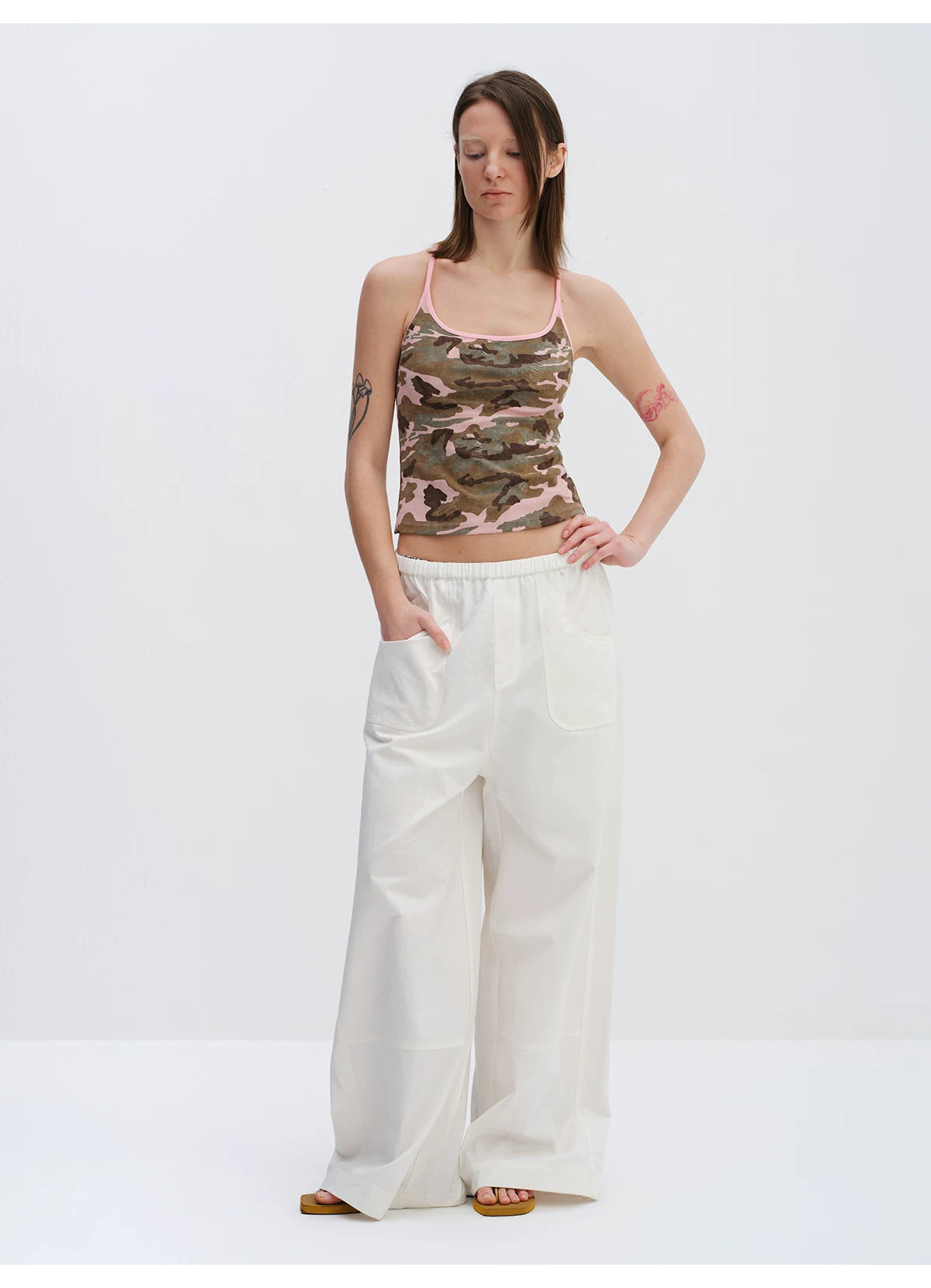 Desert Camo Sculpt U-Neck Slim Tank Top