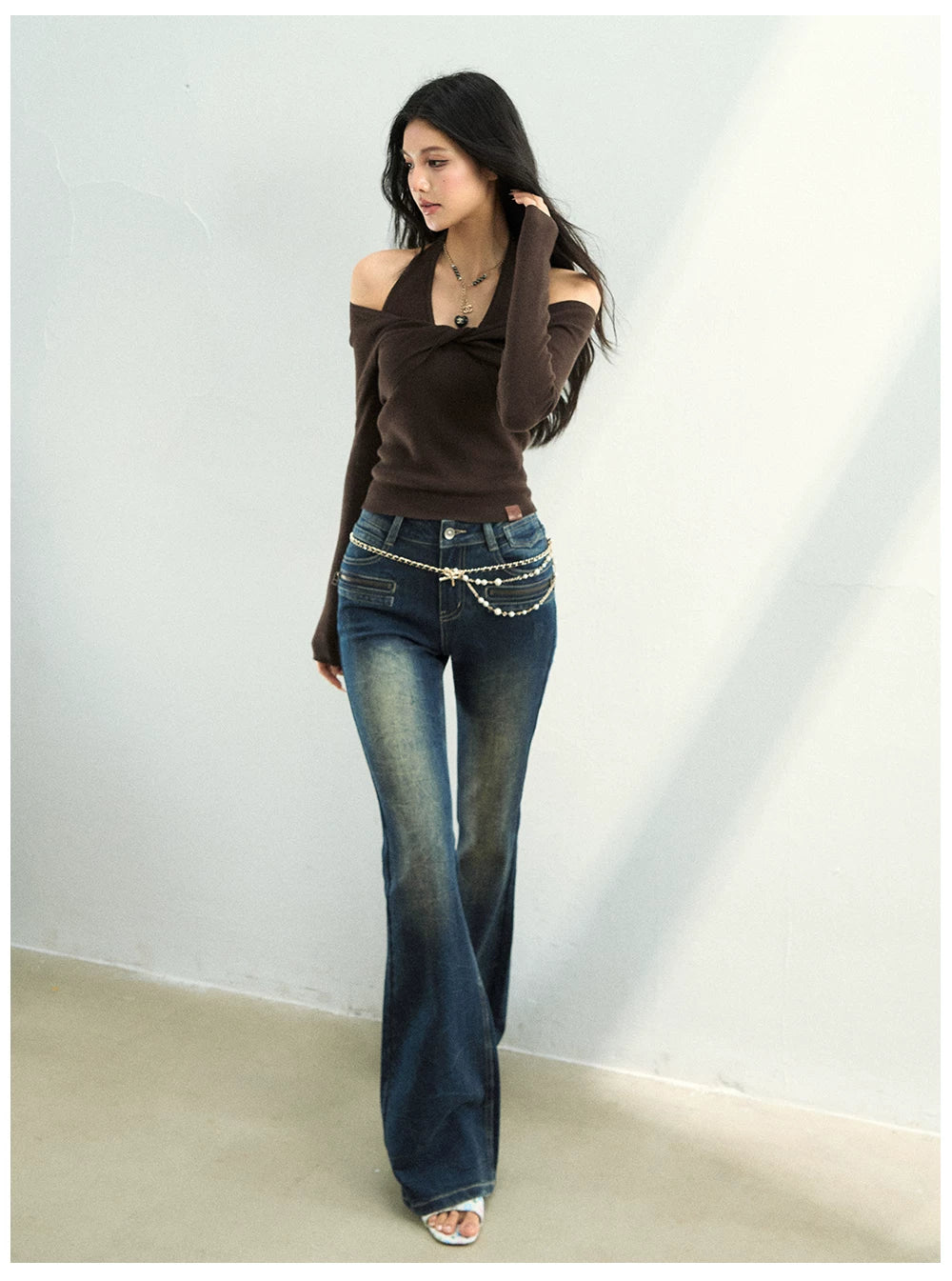 Vintage Slim-Fit Flared Denim Jeans