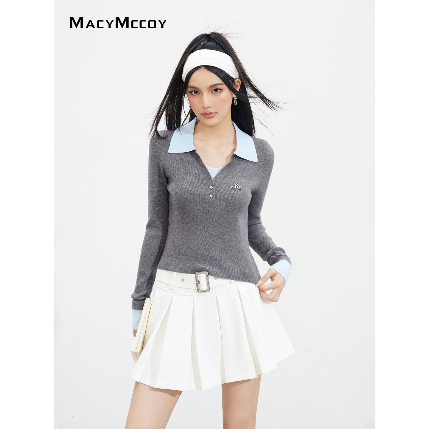 Contrast Faux-Layer T-shirt