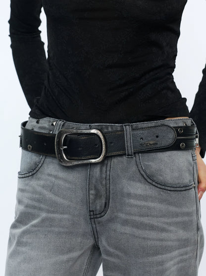 Vintage Detachable Buckle Zip Waist Bag Belt