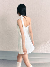 White Bowtie Slip Mini Dress - CHINASQUAD