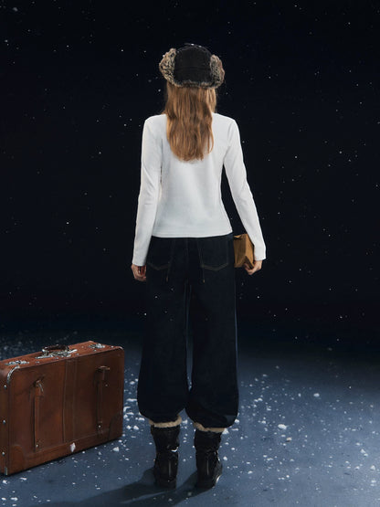 Carousel Print Plush-Feel Top