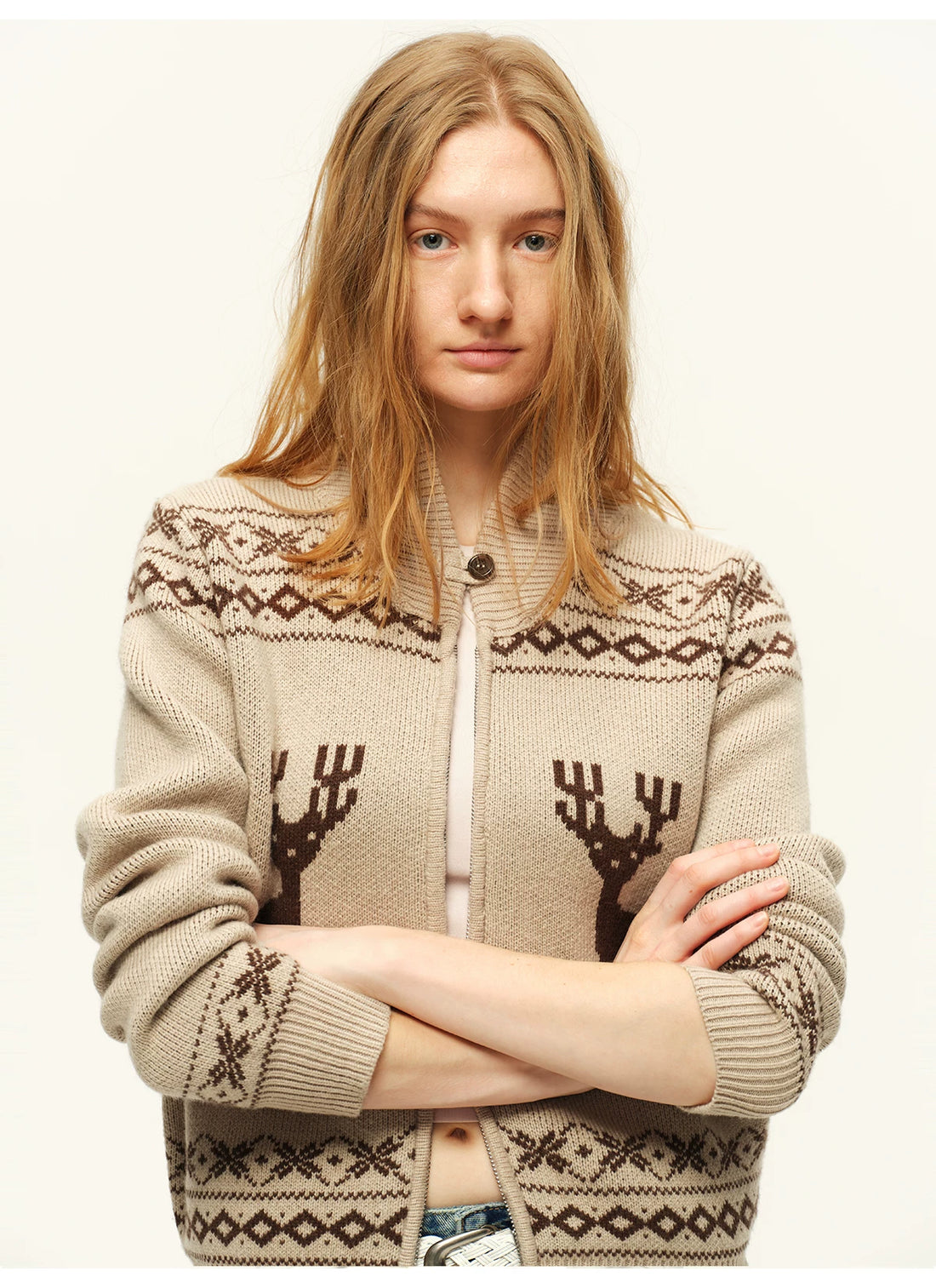 Vintage Fair Isle Wool Knit Cardigan