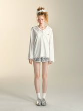 White Lace Hooded Top - CHINASQUAD