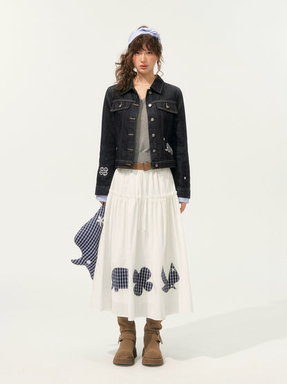 Embroidery Retro Denim Jacket