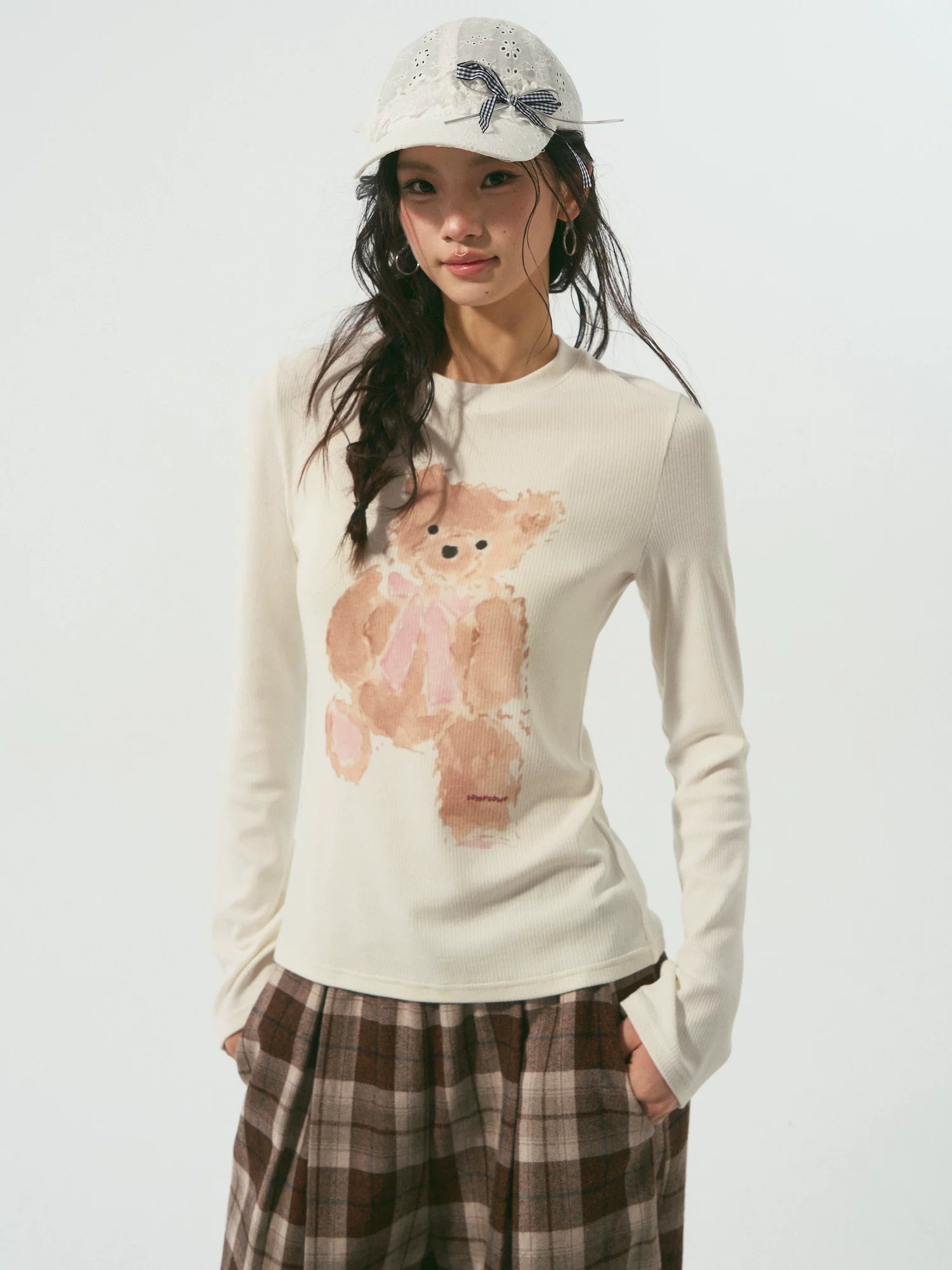 Long-Sleeve Cotton-Blend T-Shirt
