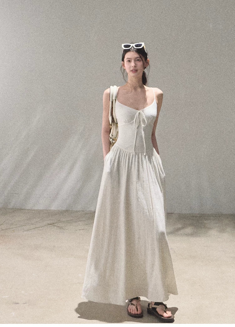 Passing Flower Shop Jacquard Backless Dress