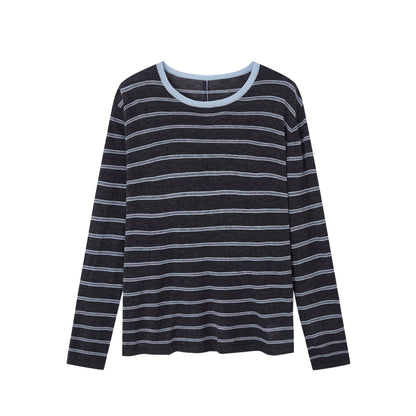Retro Stripe Versatile Knit T-Shirt