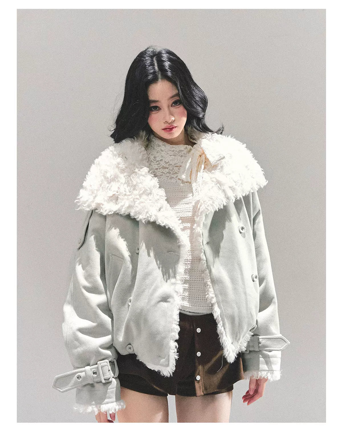 Shearling Winter Puffer Jacket