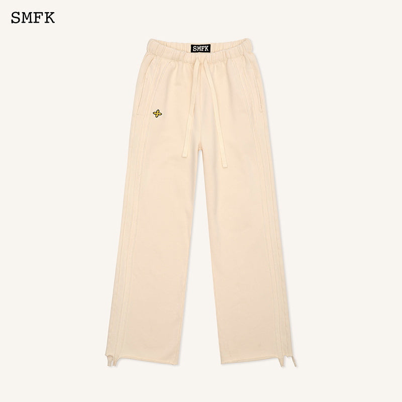 (Final Sale) Camouflage &amp; Cream-colored Wide-leg Pants - CHINASQUAD