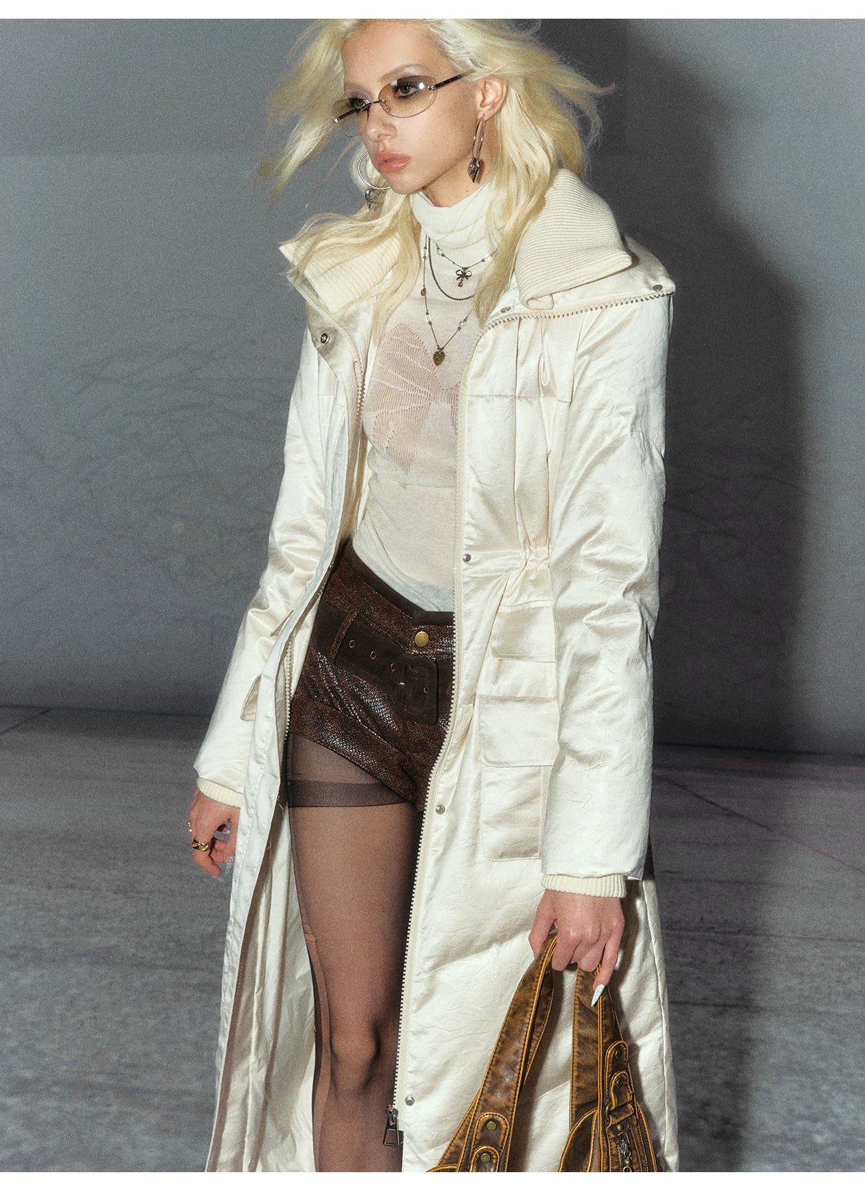 White Duck Down Puffer Coat