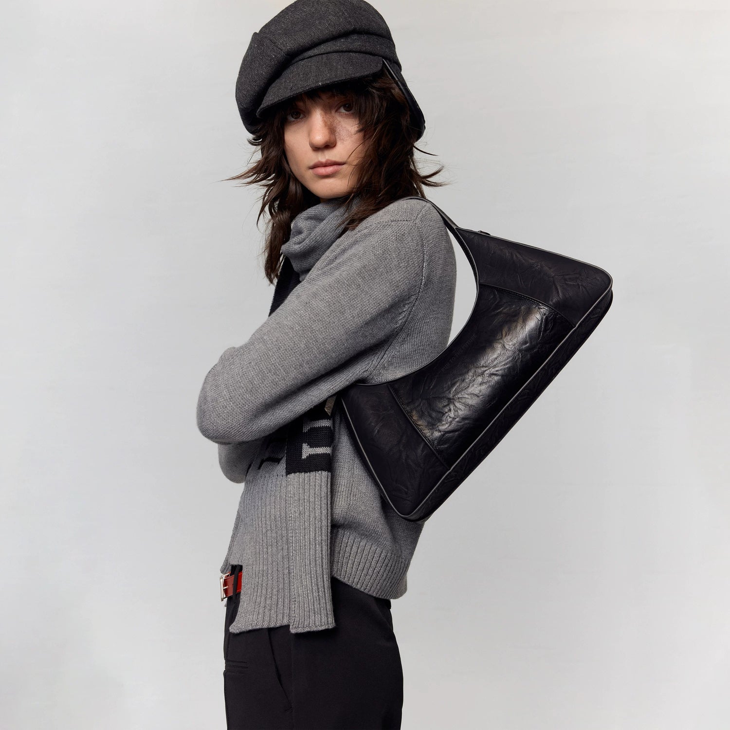 Waxed Eco-Leather Shoulder &amp; Handbag