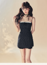 Black Spaghetti Strap Dress - CHINASQUAD