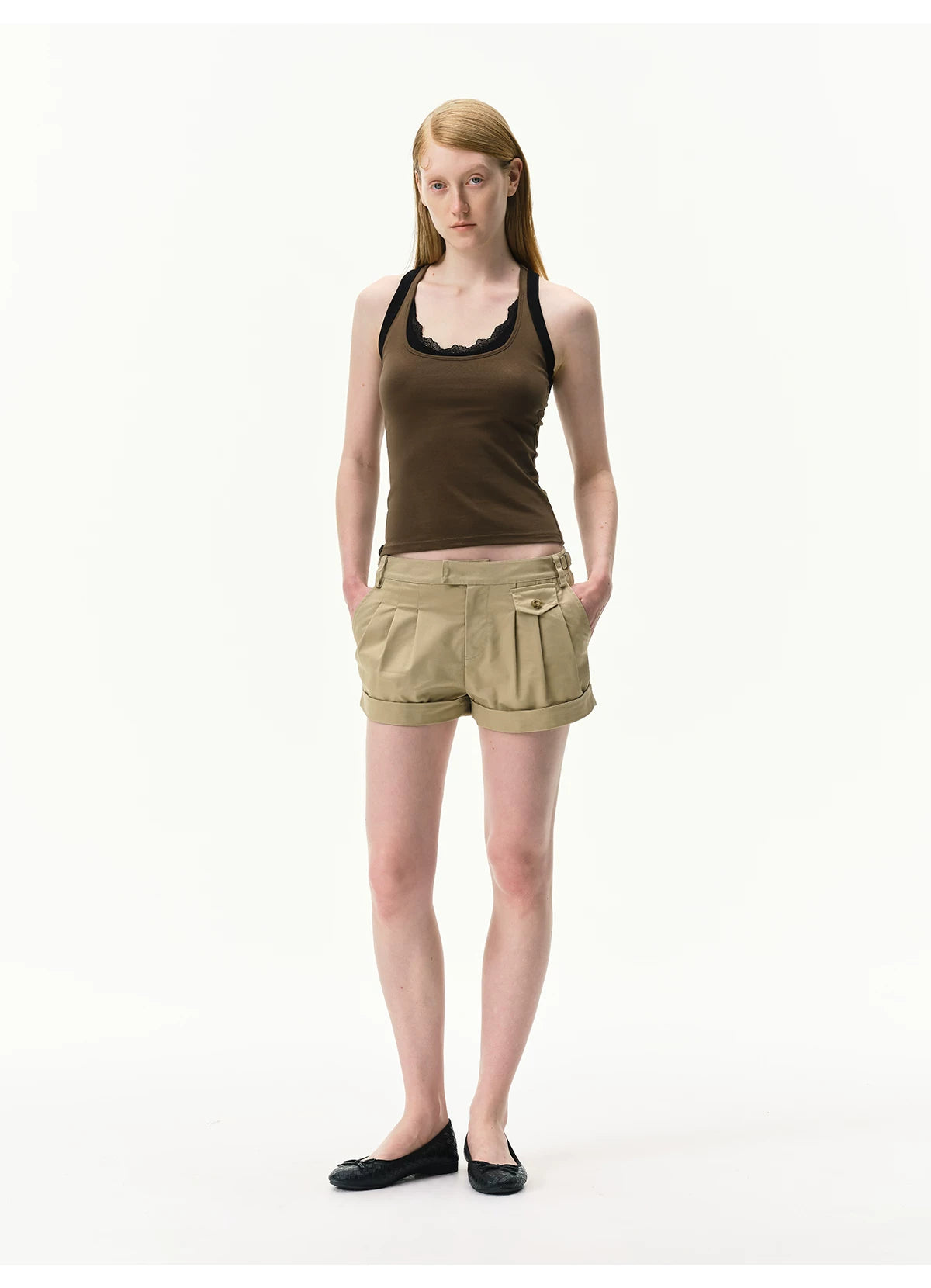 Layered Lace Trim Racerback Tank Top