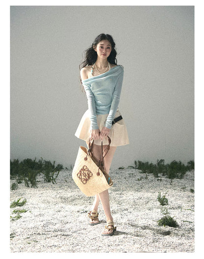 Sugar Frost Off-Shoulder Top