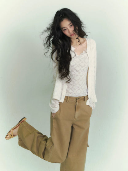Relaxed Stripe Layered Cardigan Set