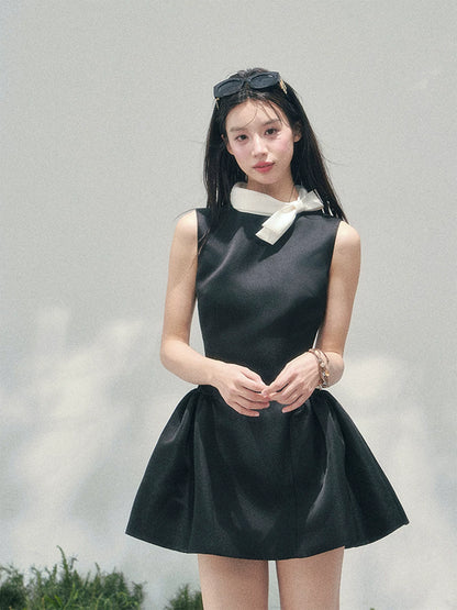 Liliane Ballroom Puff-Sleeve Mini Dress