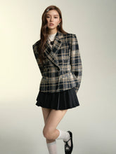 Plaid Fitted Blazer - CHINASQUAD