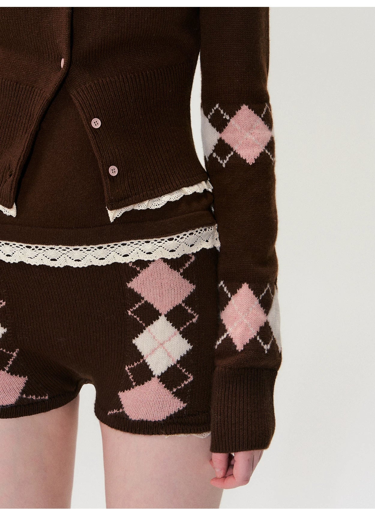 Wool Blend Knit Three-Piece Set