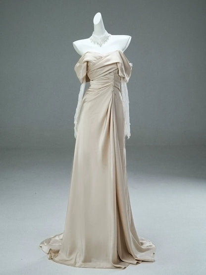 Angelic Élan Draped Couture Gown
