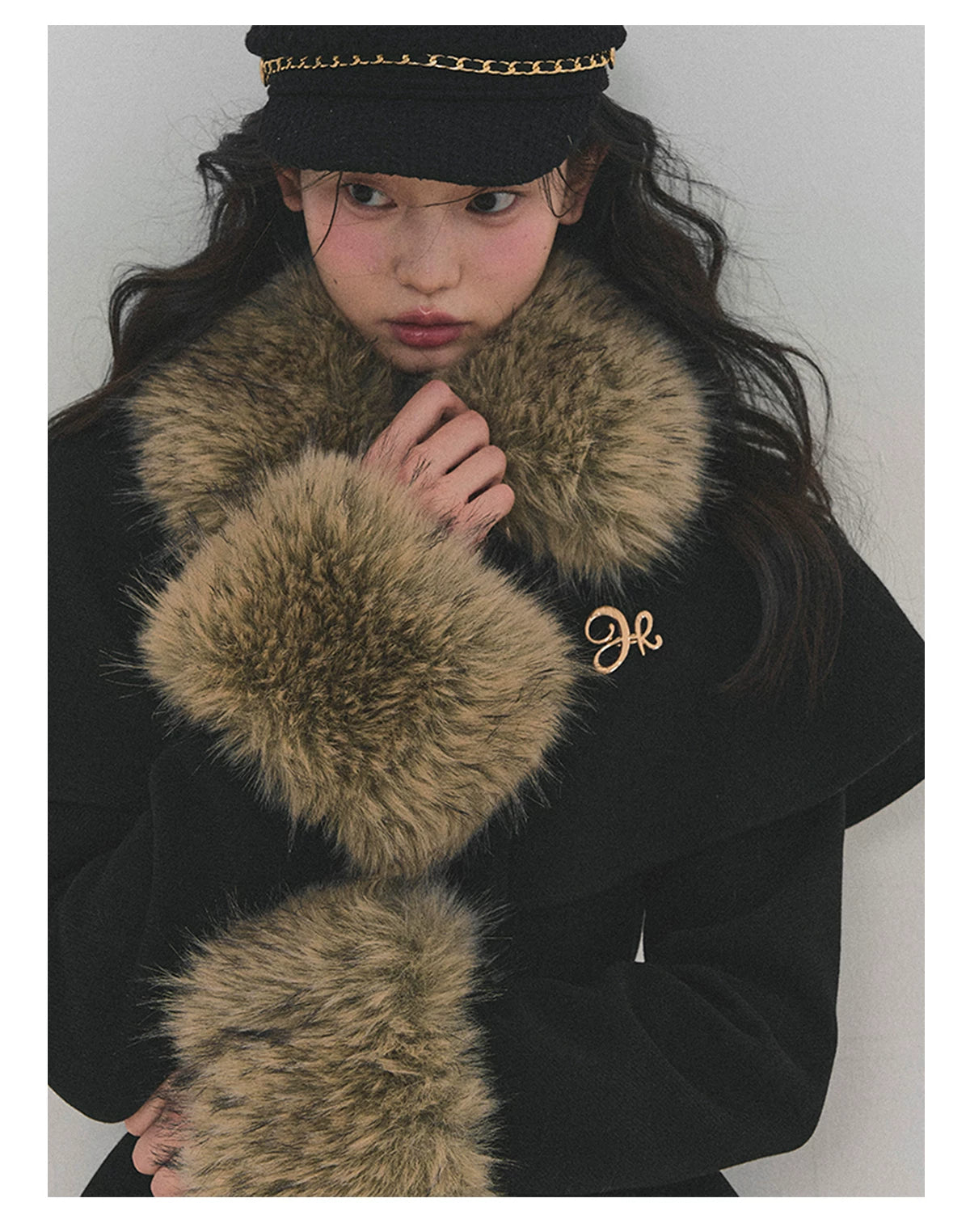 Two-Piece Winter Jacket &amp; Mini Skirt Set