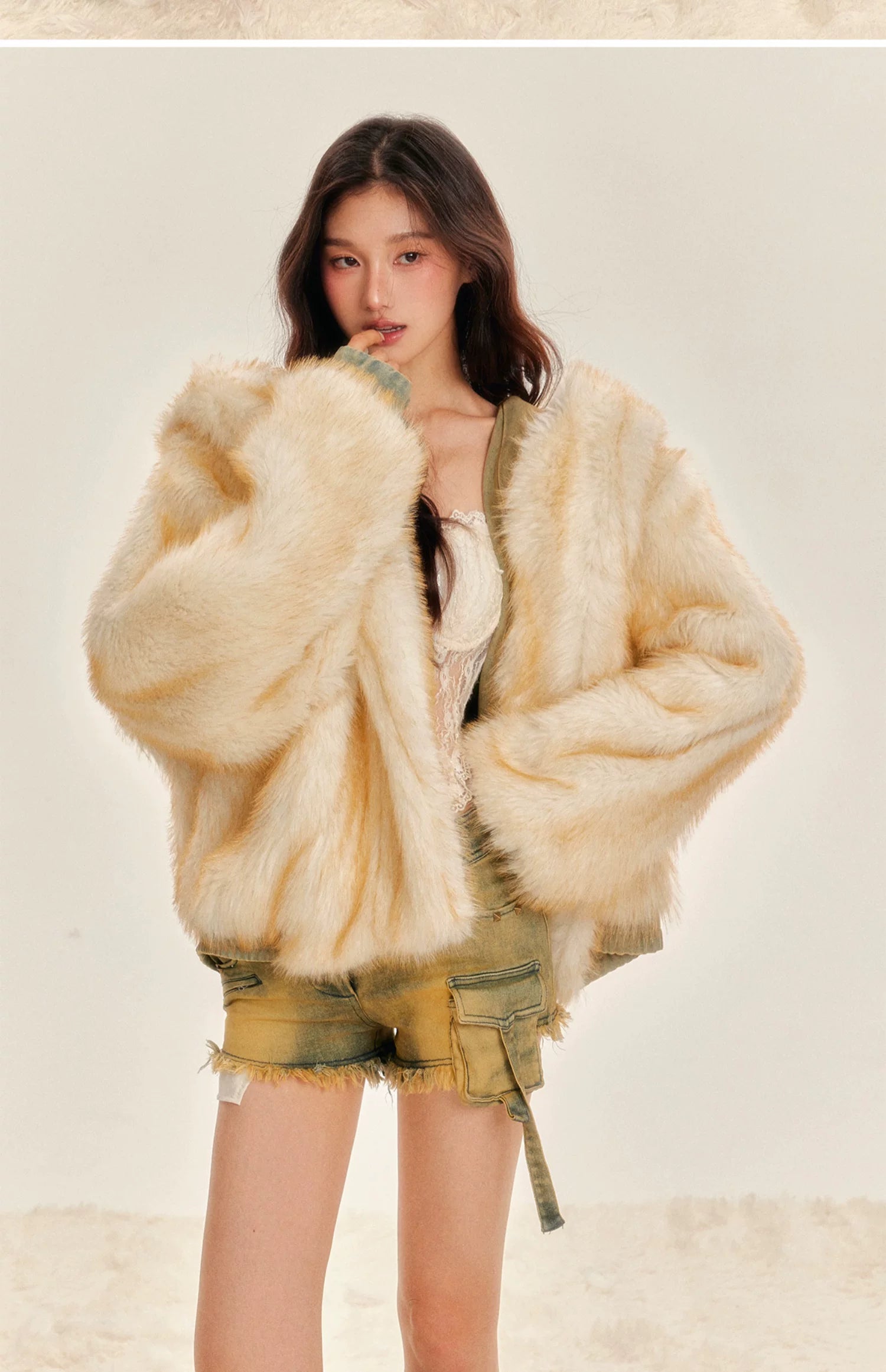 Reversible Eco-Faux Fur Denim Jacket