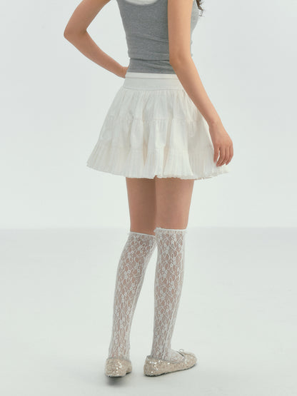 Ballet Style Pleated Tulle Skirt