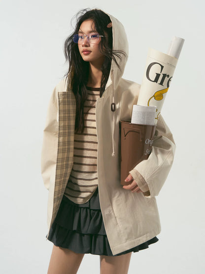 Reversible Hooded Windbreaker Jacket