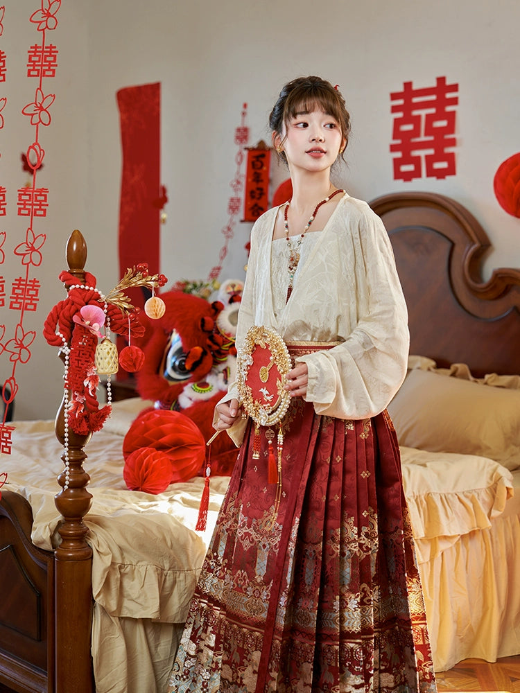 &quot;素瓷·羡鸳鸯&quot; Wedding Toast hanfu set