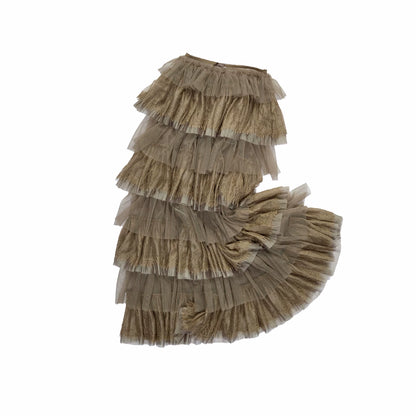 French Lace Layered Tulle Midi Skirt