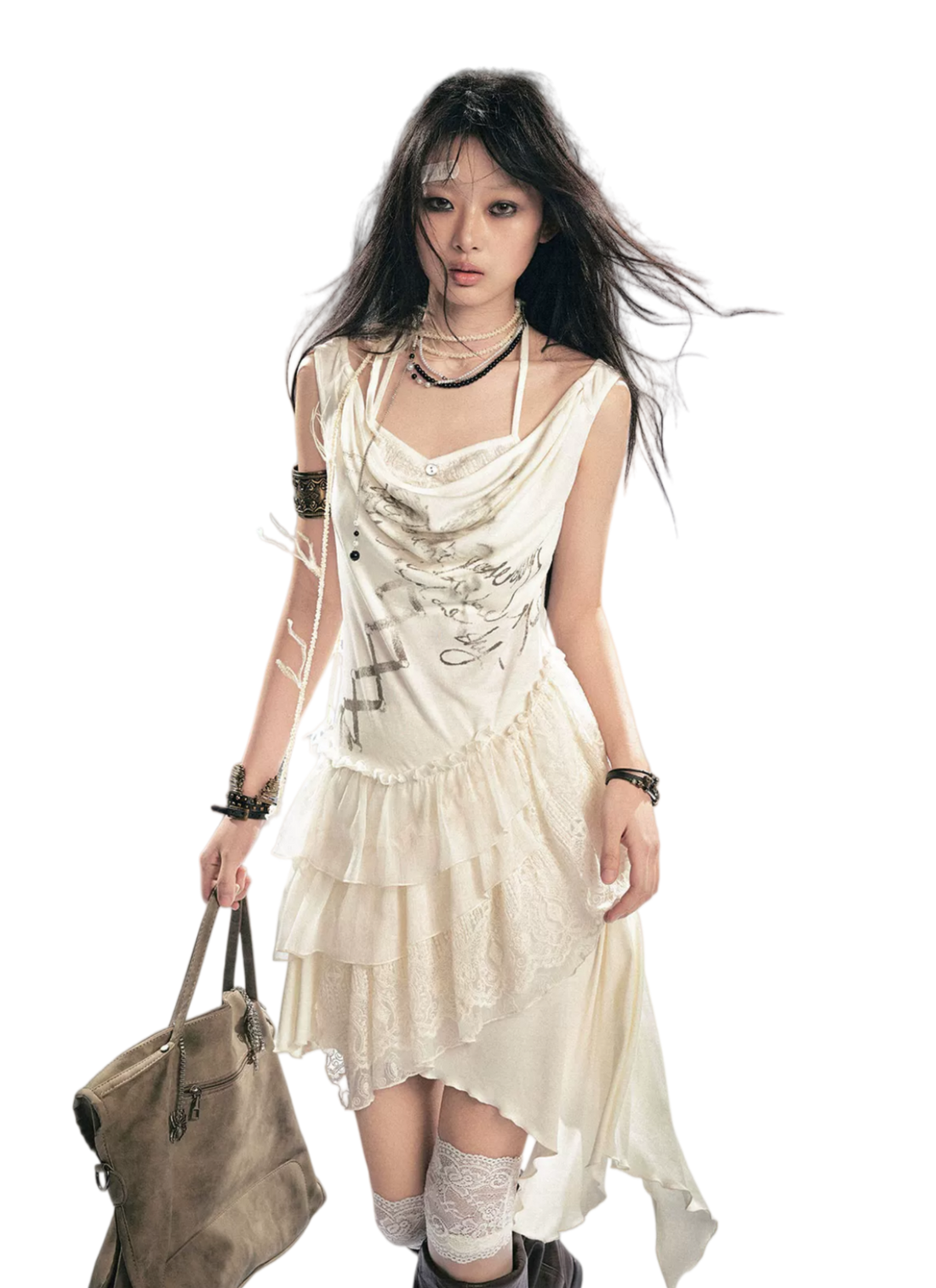 Rebellious Lace Ruffle Dress