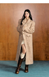 Detachable Fur Collar Wool Coat - CHINASQUAD