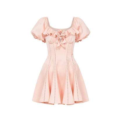 French Resort Waist-Defining Dress