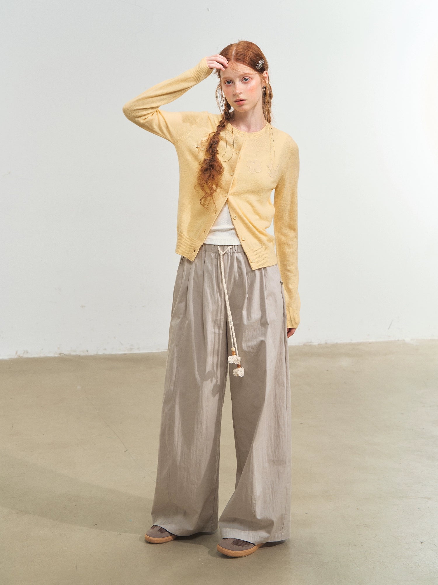 Loose Casual Wide-Leg Scimitar Pants