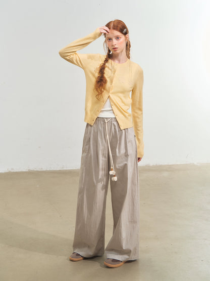 Loose Casual Wide-Leg Scimitar Pants