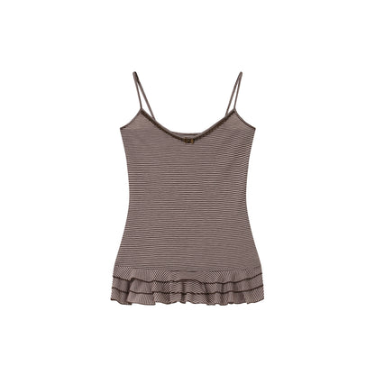 Lyocell Knit Cardigan Lace-Trim Camisole Set