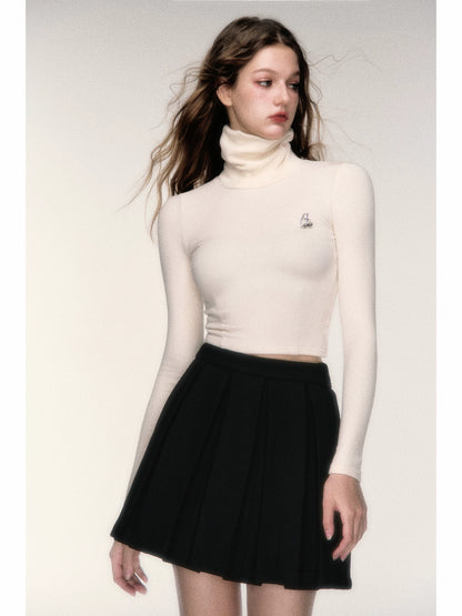 High-Neck Stretch Knit Base Layer
