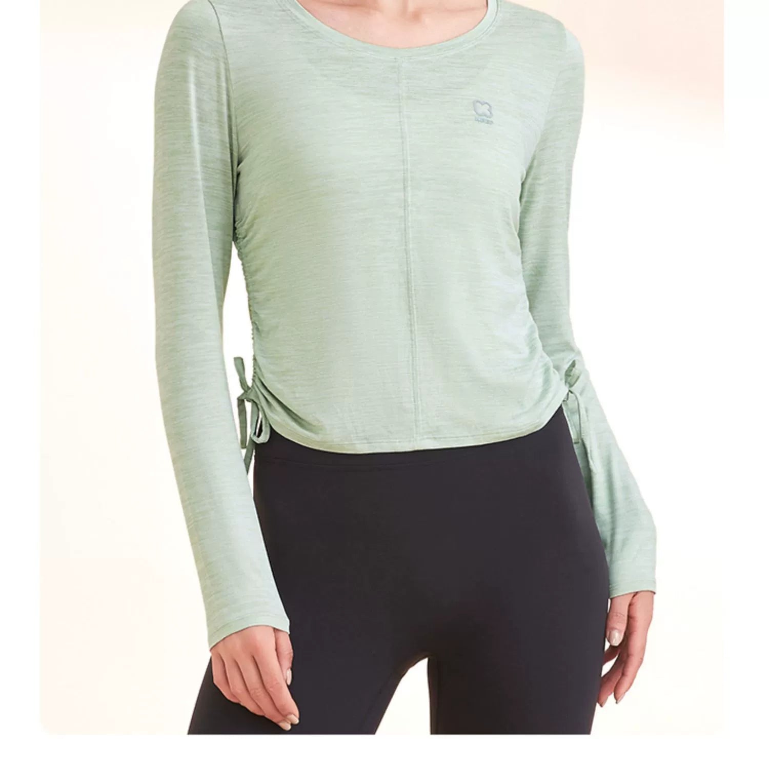 Quick-dry Drawstring Yoga  Long Sleeves Top