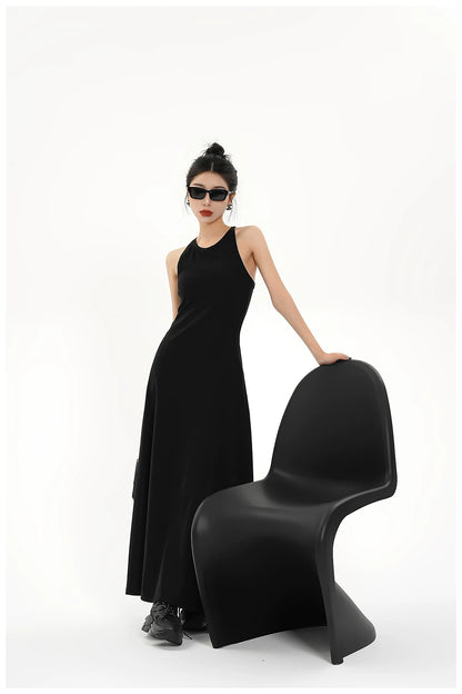 Built-In Bra Stretch Maxi Slip Dress