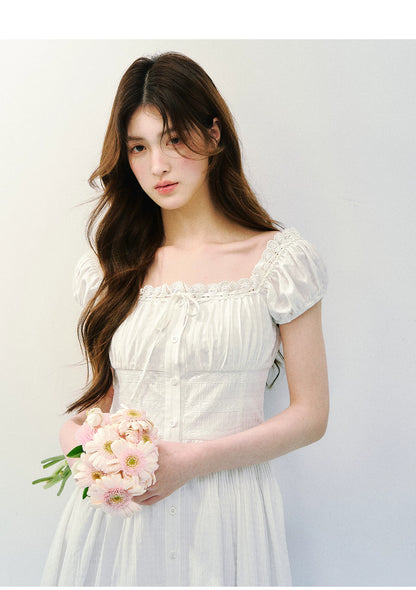 Pure Romance Square-Neck Mini Dress