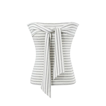 Lyocell Draped Neck Two-Piece Top Set