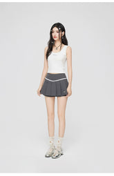 Lace-Paneled Skirt - CHINASQUAD