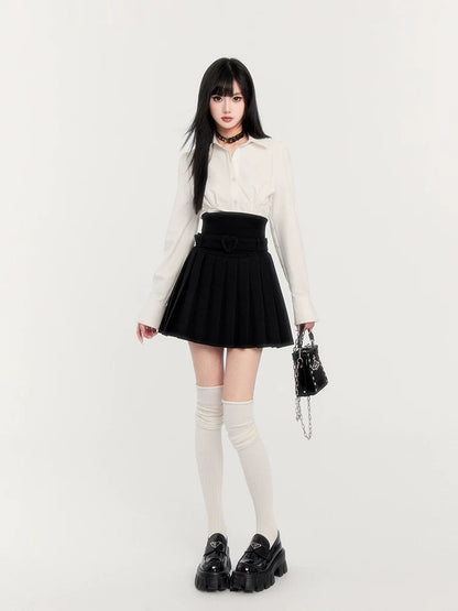 Waist-Cinching Long Sleeve Shirt