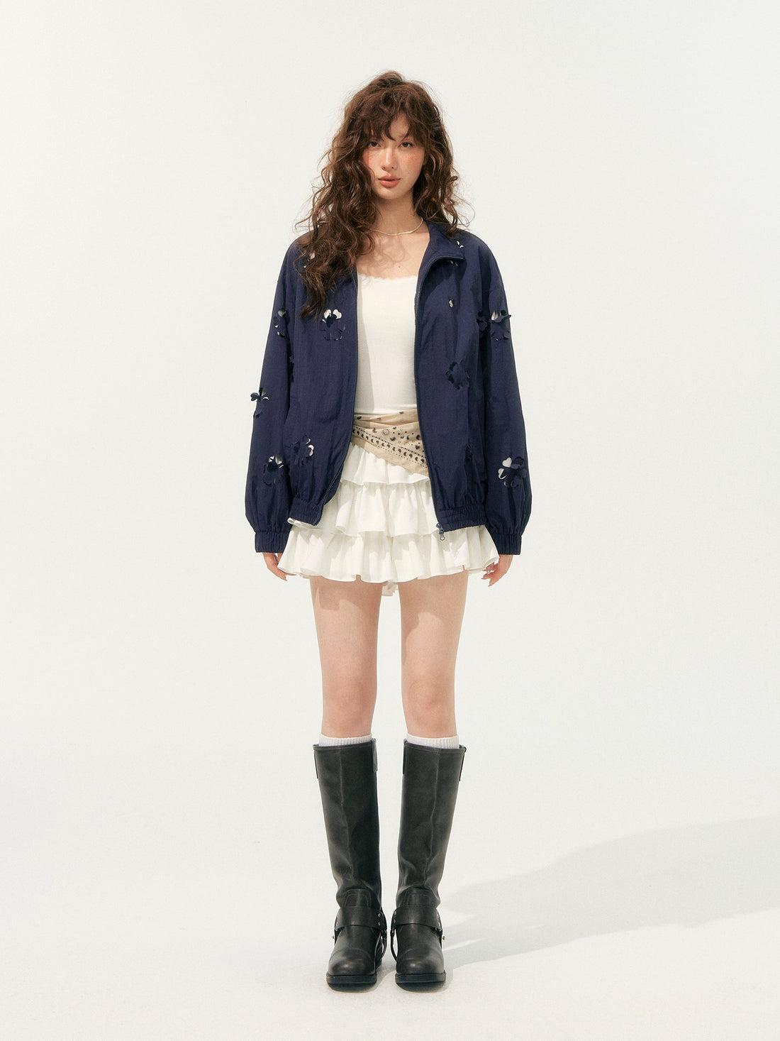 Hollow Cut Floral Jacket - CHINASQUAD