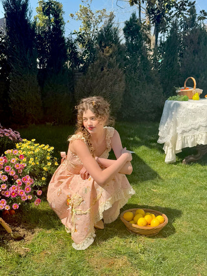 Daisy Kite French Vintage Floral Lace Dress