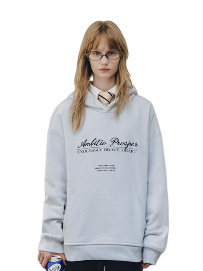 Embroidered Cotton Hooded Sweatshirt