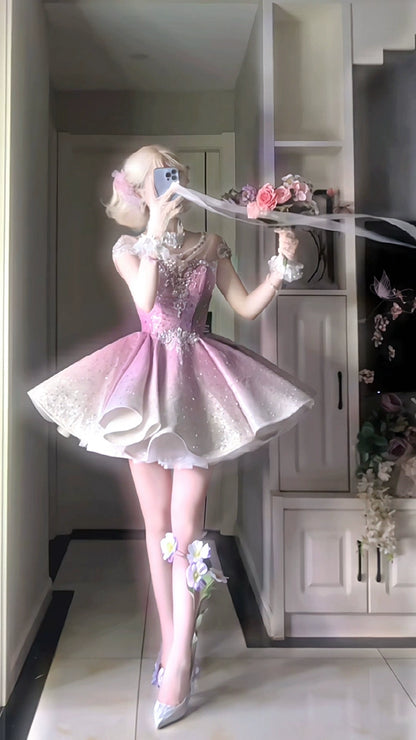 Dreamstar Sequin Tulle Dress with Crystal Accents