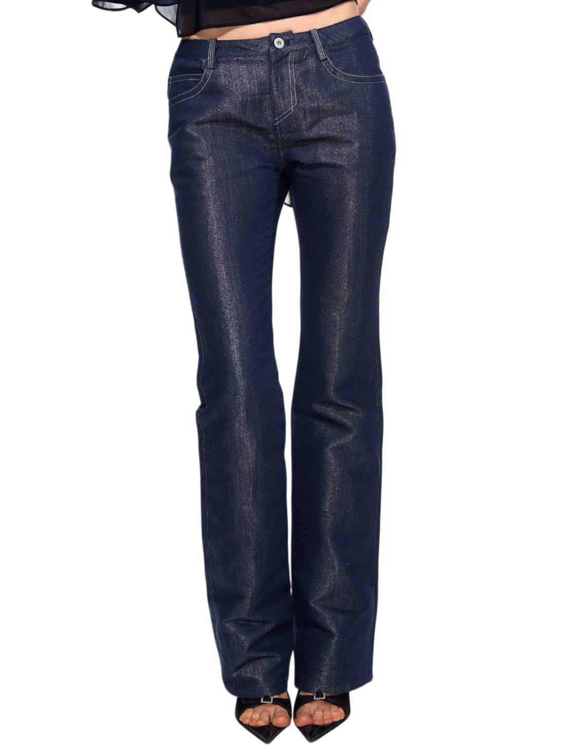 Pearl Sheen Flare Jeans