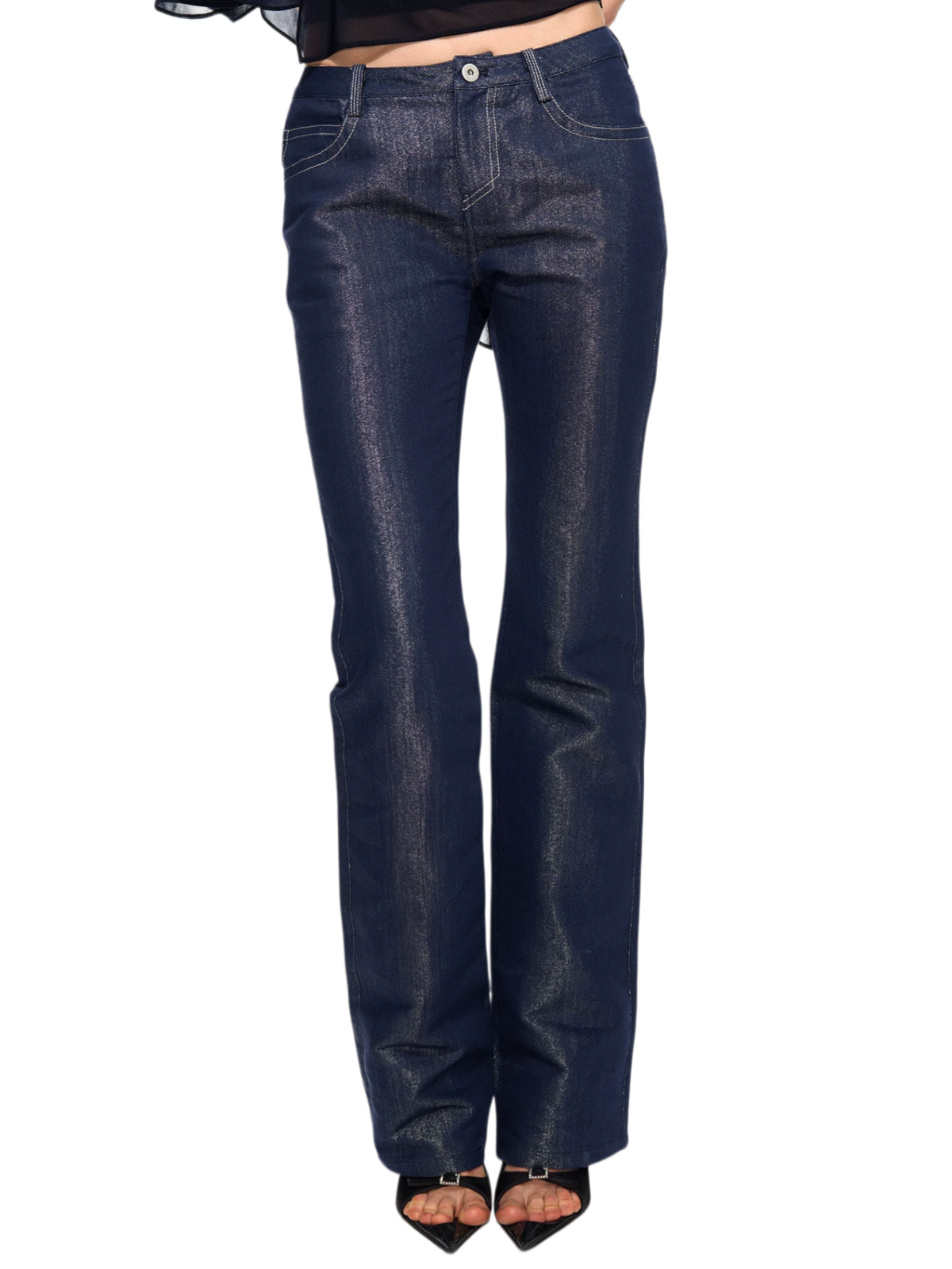 Pearl Sheen Flare Jeans