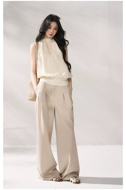 Halter Neck Minimalist Sleeveless Vest